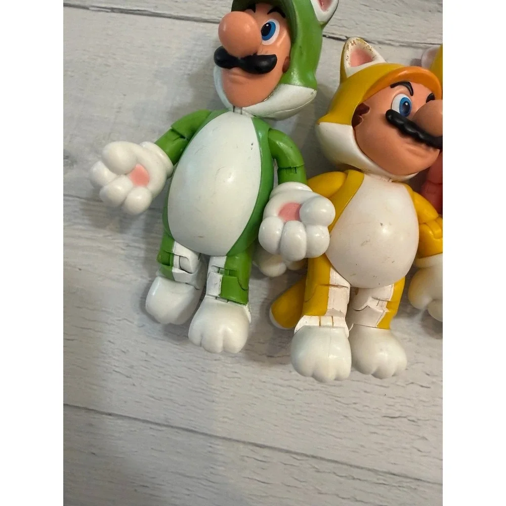 Super Mario bros cat Mario‎ cat Luigi cat peach figures